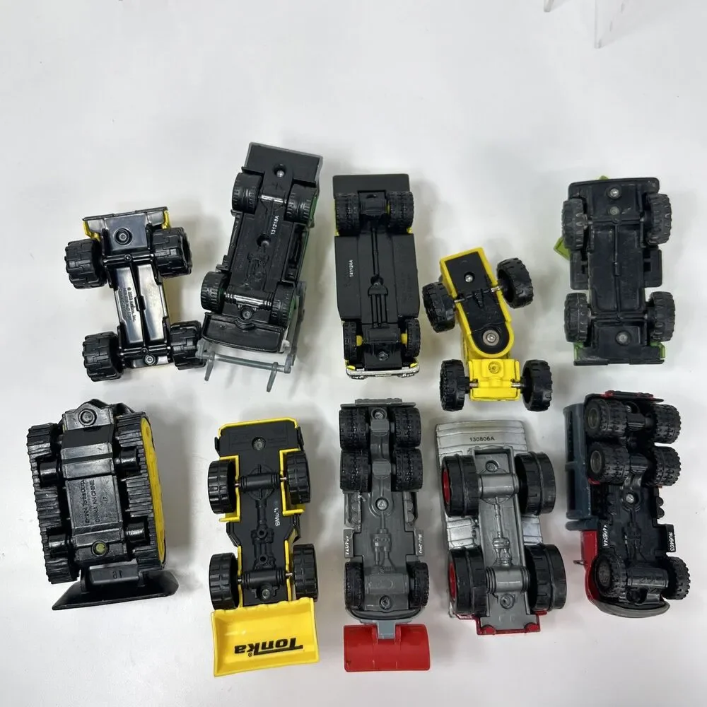 Tonka Construction Lot Tanker Snow Plow Bulldozer Garbage Dump Truck Loader